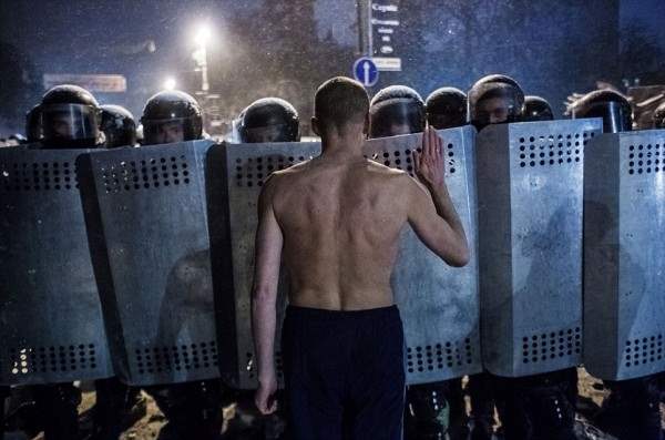 Protests in Kiev, Ukraine - 22 Jan 2014