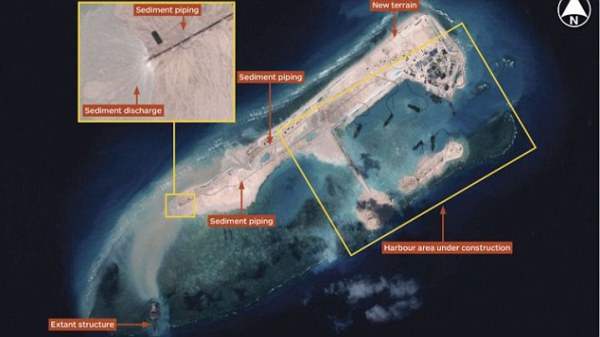 China building airstrip-capable island on Fiery Cross Reef