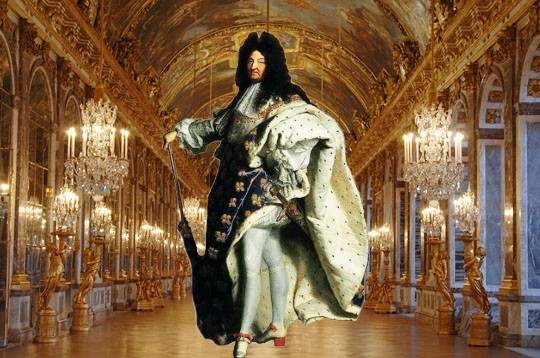 Король Франции (14 мая 1643 — 1 сентября 1715) Людовик XIV и Зеркальный Зал в Версале.
