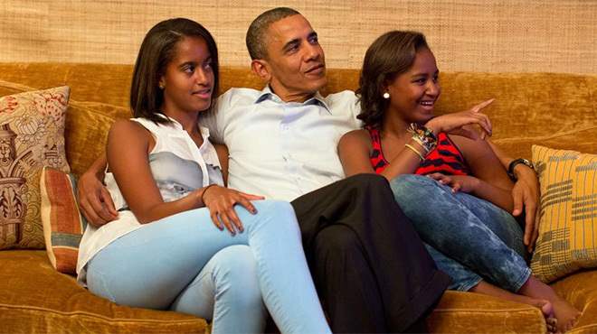 Обама и дочери