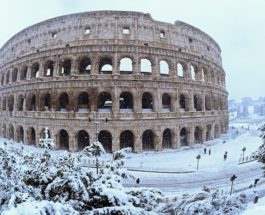 Рим снег