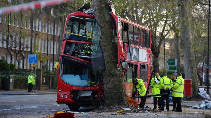 лондон авария автобус