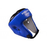 Шлем турнирный Berserk-sport (кожа) blue размер L,интернет-магазин REXSport.
