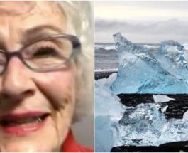 Бабушка фотографировалась на льдине