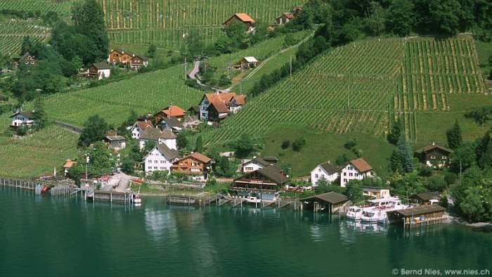 Швейцарская деревня Квинтен