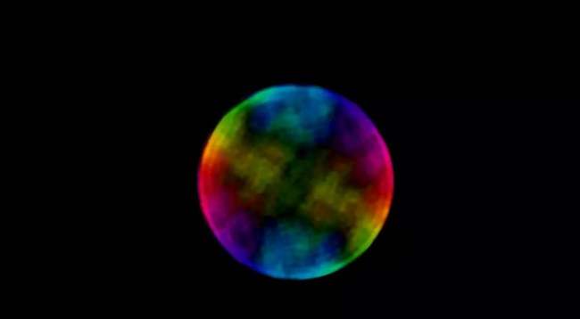 Луна, разноцветная Луна, поляризация,