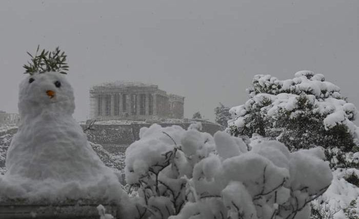 Греция, армия, Снежный шторм,