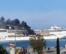 пожар, судно, круизный лайнер, MSC Lirica,