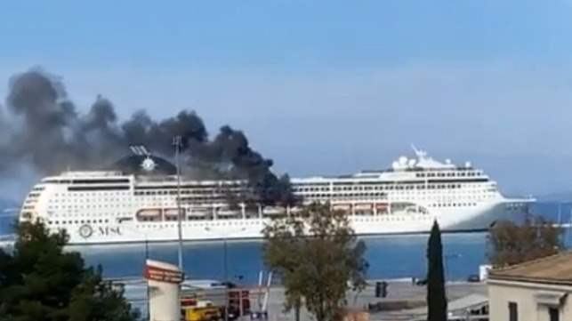 пожар, судно, круизный лайнер, MSC Lirica,