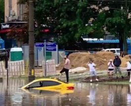 Москва, потоп, дождь, наводнение, ураган,