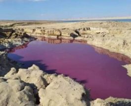 Мертвое море, Иордан, красная вода,