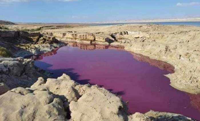 Мертвое море, Иордан, красная вода,