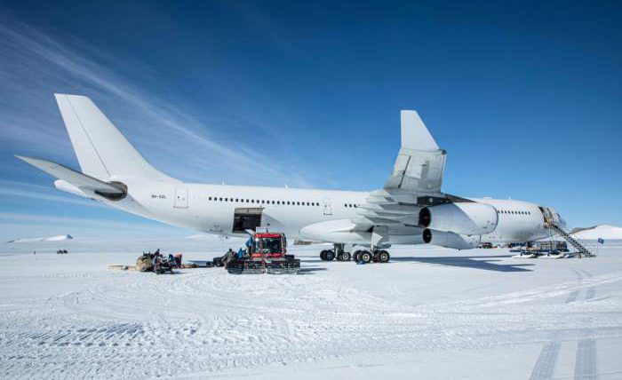 Airbus A340, Антарктида,
