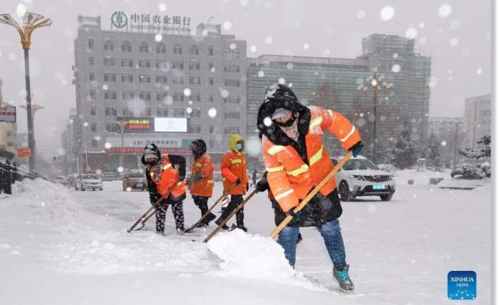 Китай, снег,