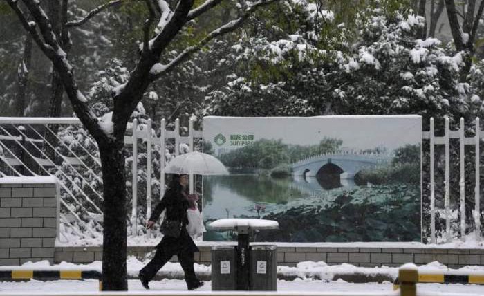 снег, Пекин, Китай, метель,