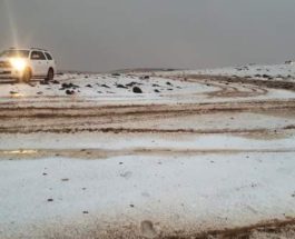 Саудовская Аравия, снег,