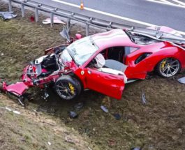 Ferrari 488 Pista, Польша, авария,